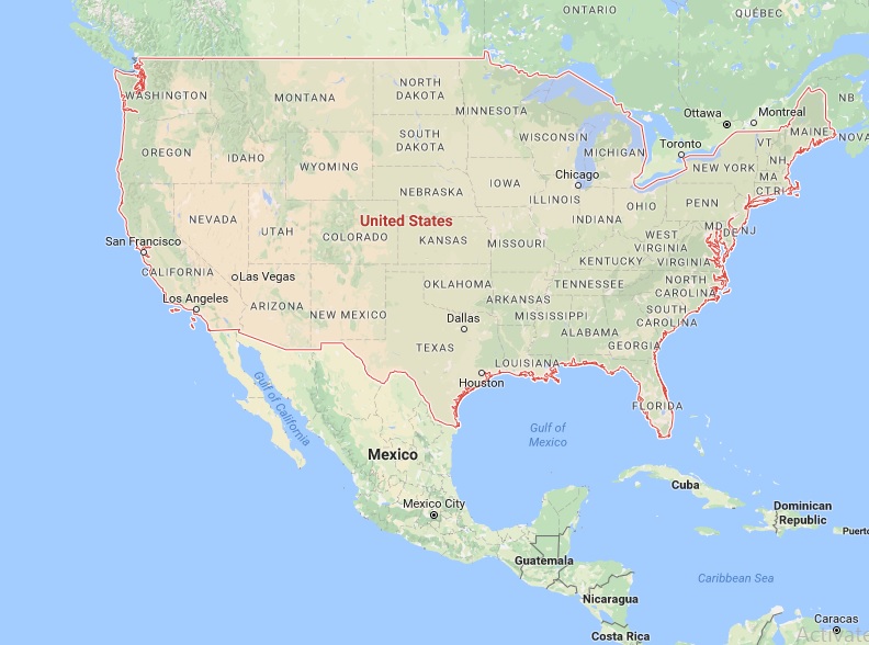 نقشه آمریکا